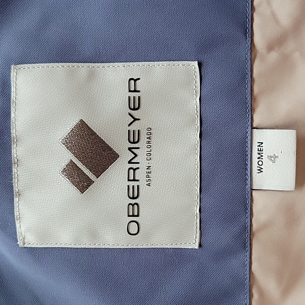 Obermeyer Hooded Winter Jacket Slate Blue Size 4 - Picture 13 of 16